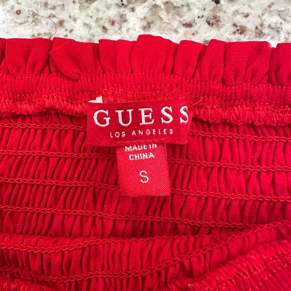 Guess Red Ruched Top - Picture 3 of 5